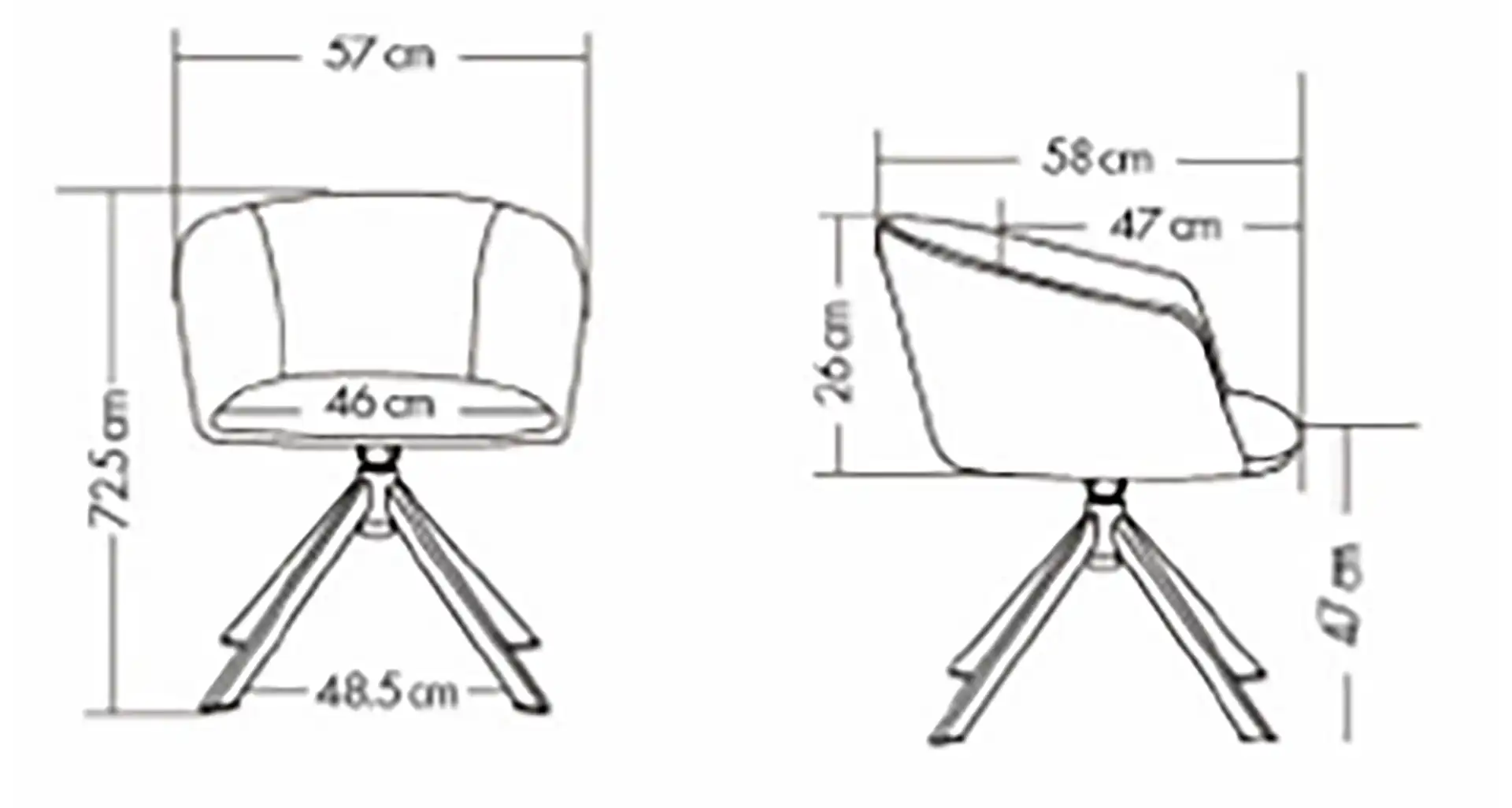 Photo du produit FAUTEUIL POLYURETHANE ARCO TAUPE PIEDS PYRAMIDAL
