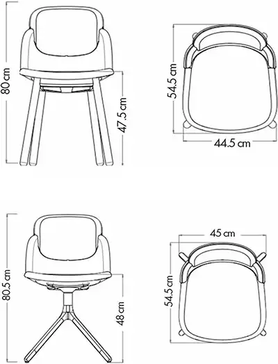 Photo du produit CHAISE LOOPS BLANCHE AVEC ACCOUDOIRS ET PLACET PIETEMENT BOIS