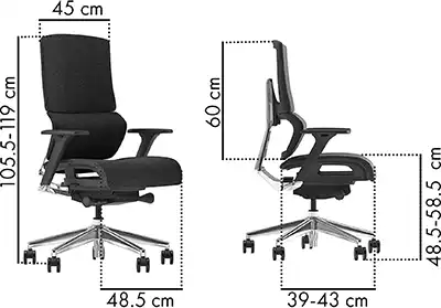 Photo du produit FAUTEUIL ERGONOMIQUE COSY ANTHRACITE SANS APPUI TETE