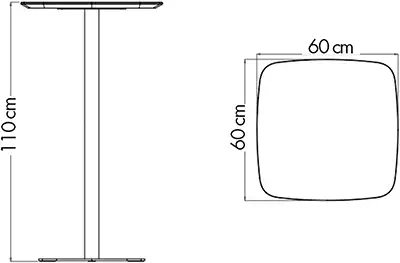 Photo du produit TABLE HAUTE KAFET BOIS (3 colis)