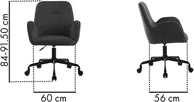 Photo du produit FAUTEUIL TISSU SHINEO GRIS ROULETTES