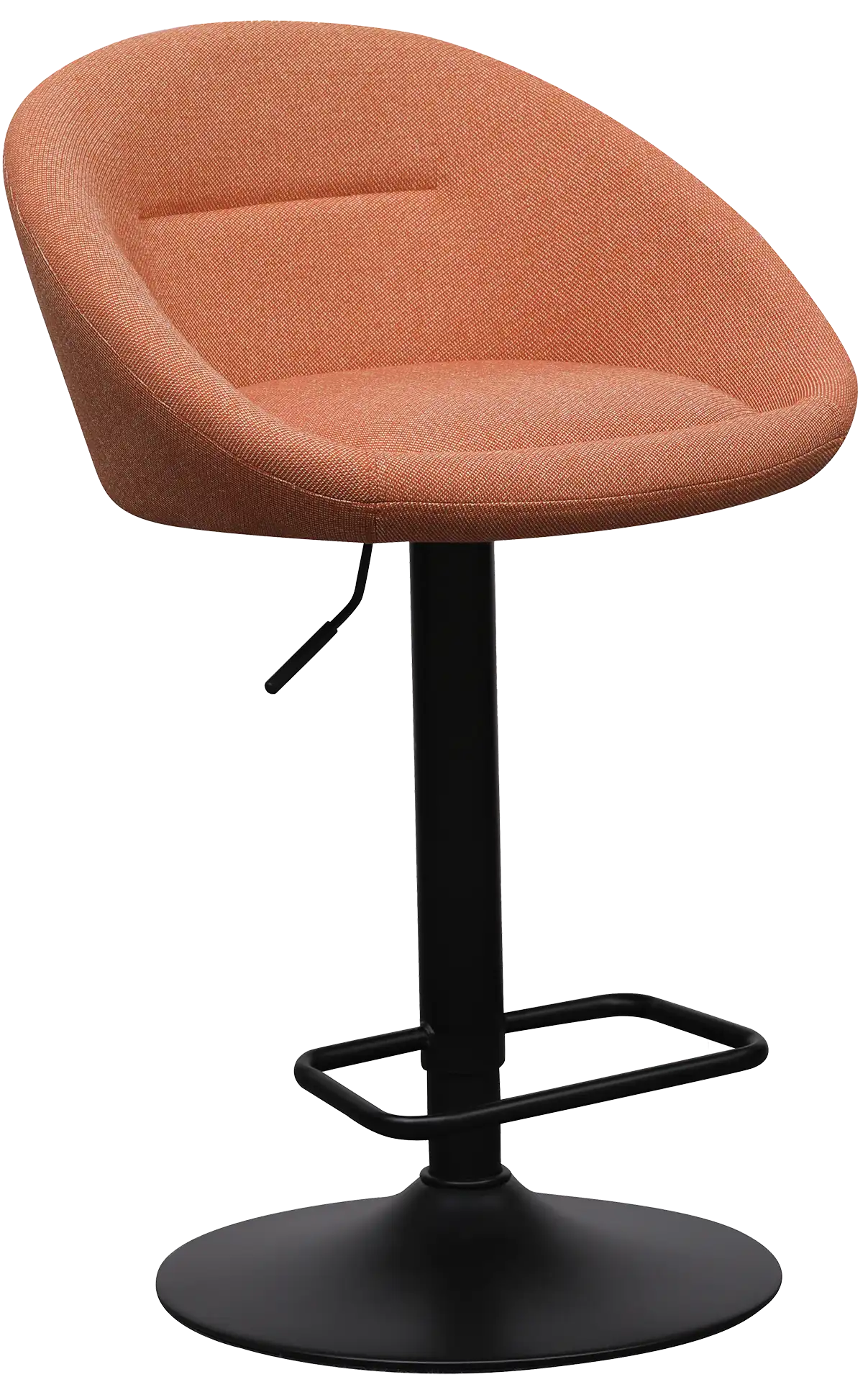 Photo du produit TABOURET AMIO TISSU ORANGE PIETEMENT REGLABLE EN HAUTEUR