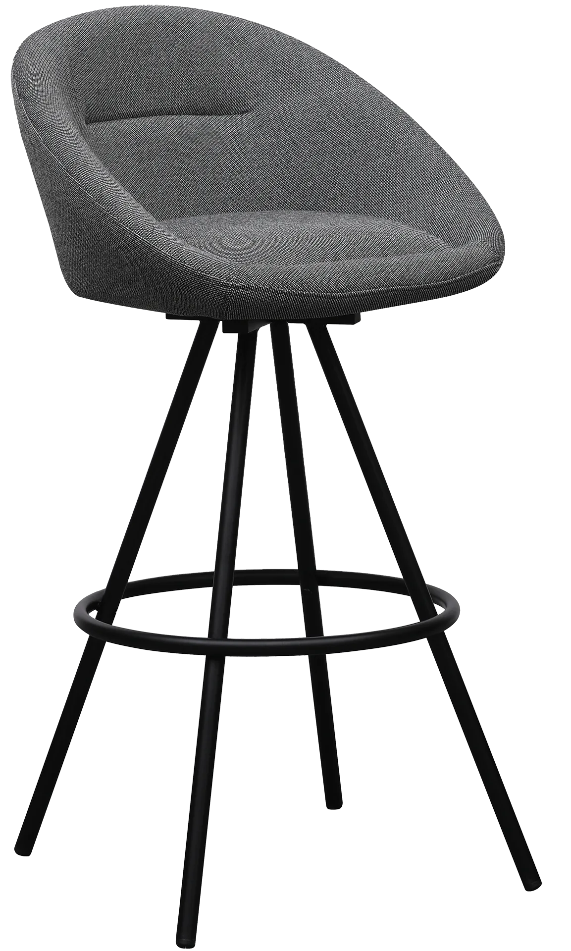 Photo du produit TABOURET AMIO GRIS TISSU PIETEMENT PYRAMIDAL