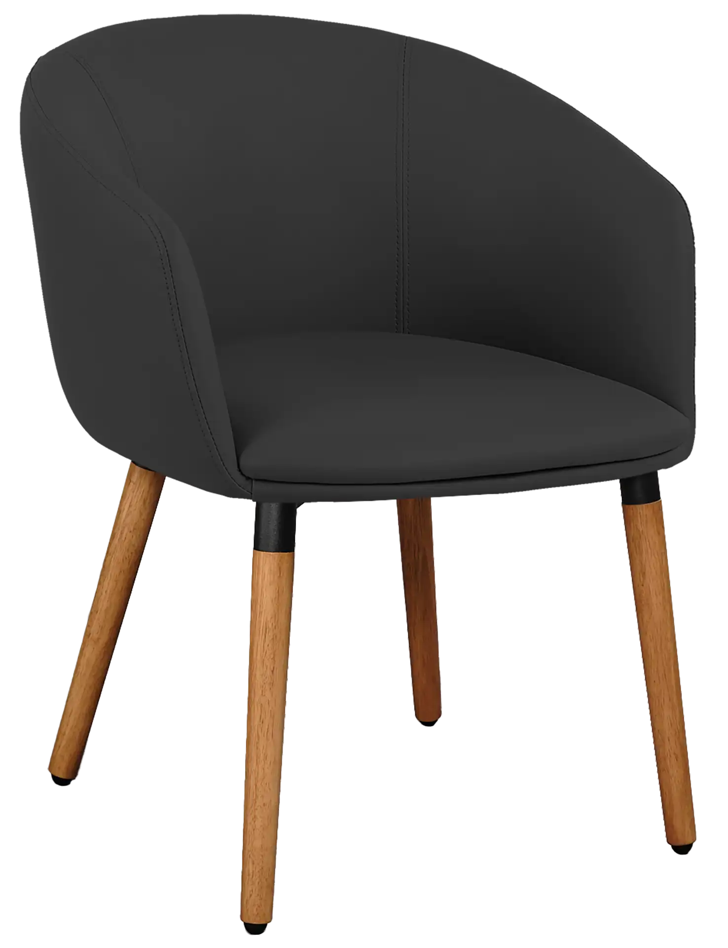 Photo du produit FAUTEUIL ARCO CHIC NOIR PIEDS BOIS
