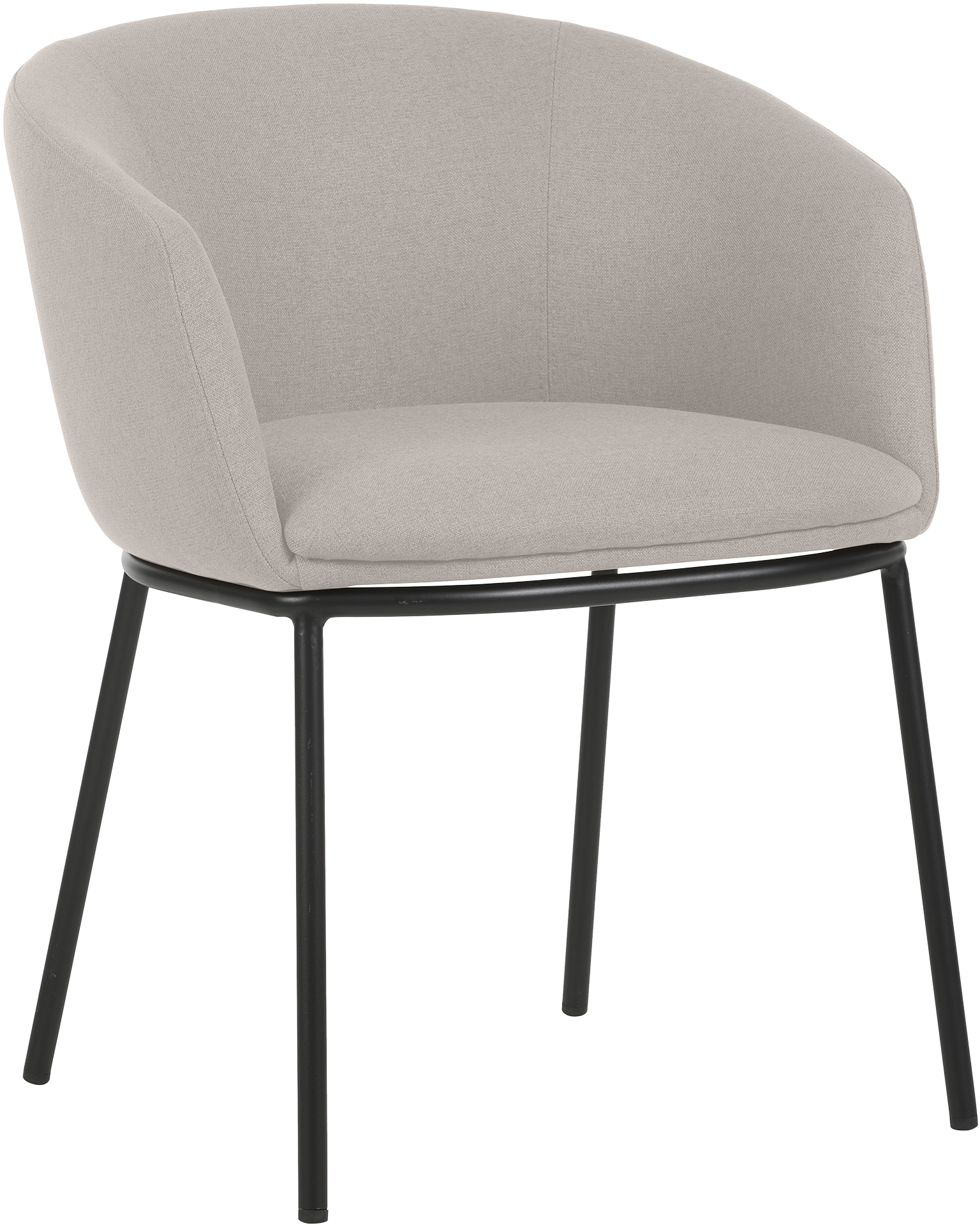 Photo du produit FAUTEUIL TISSU NON FEU ARCO BEIGE LIN PIEDS METAL