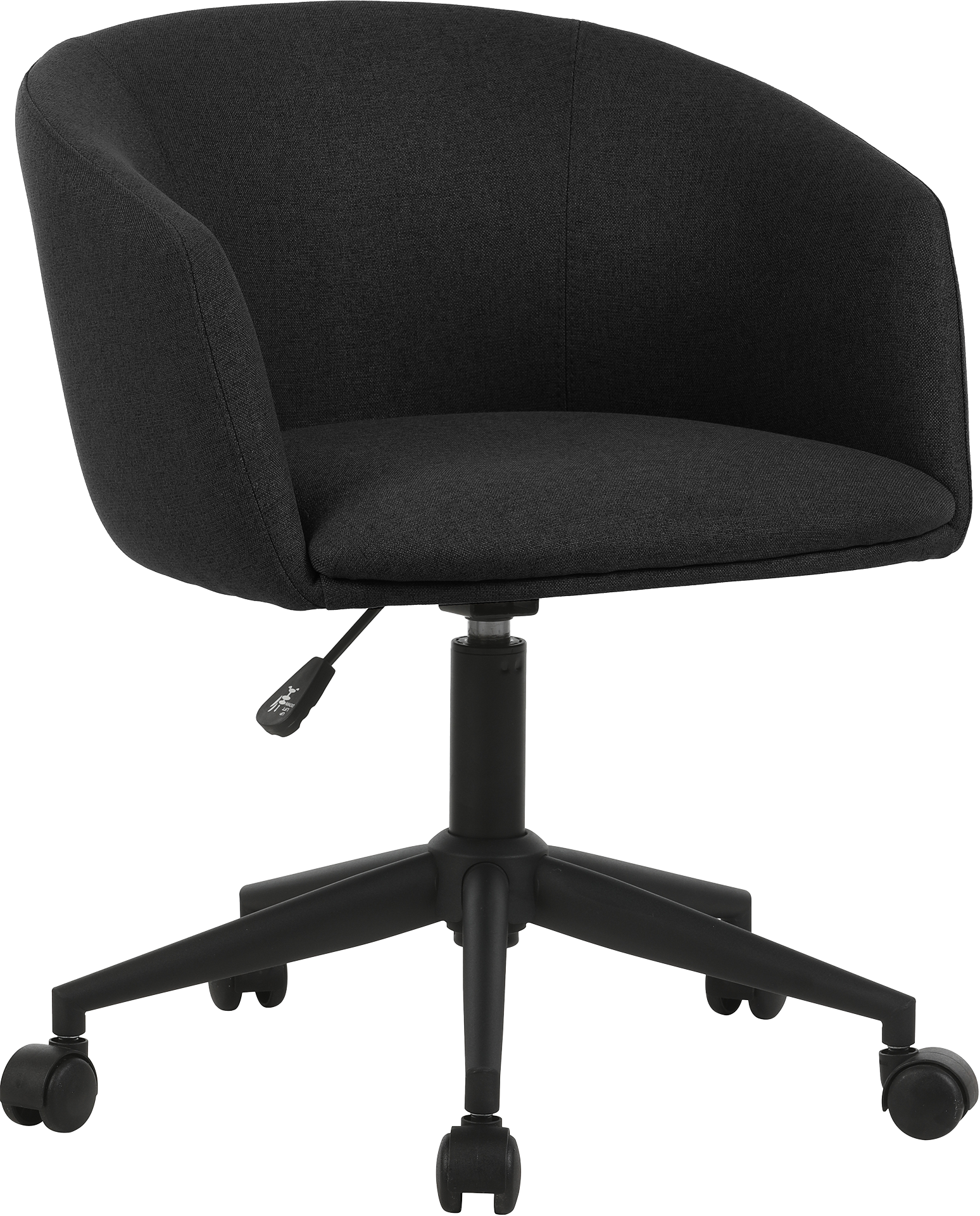 Photo du produit FAUTEUIL TISSU NON FEU ARCO GRIS POIVRE PIED ROULETTES