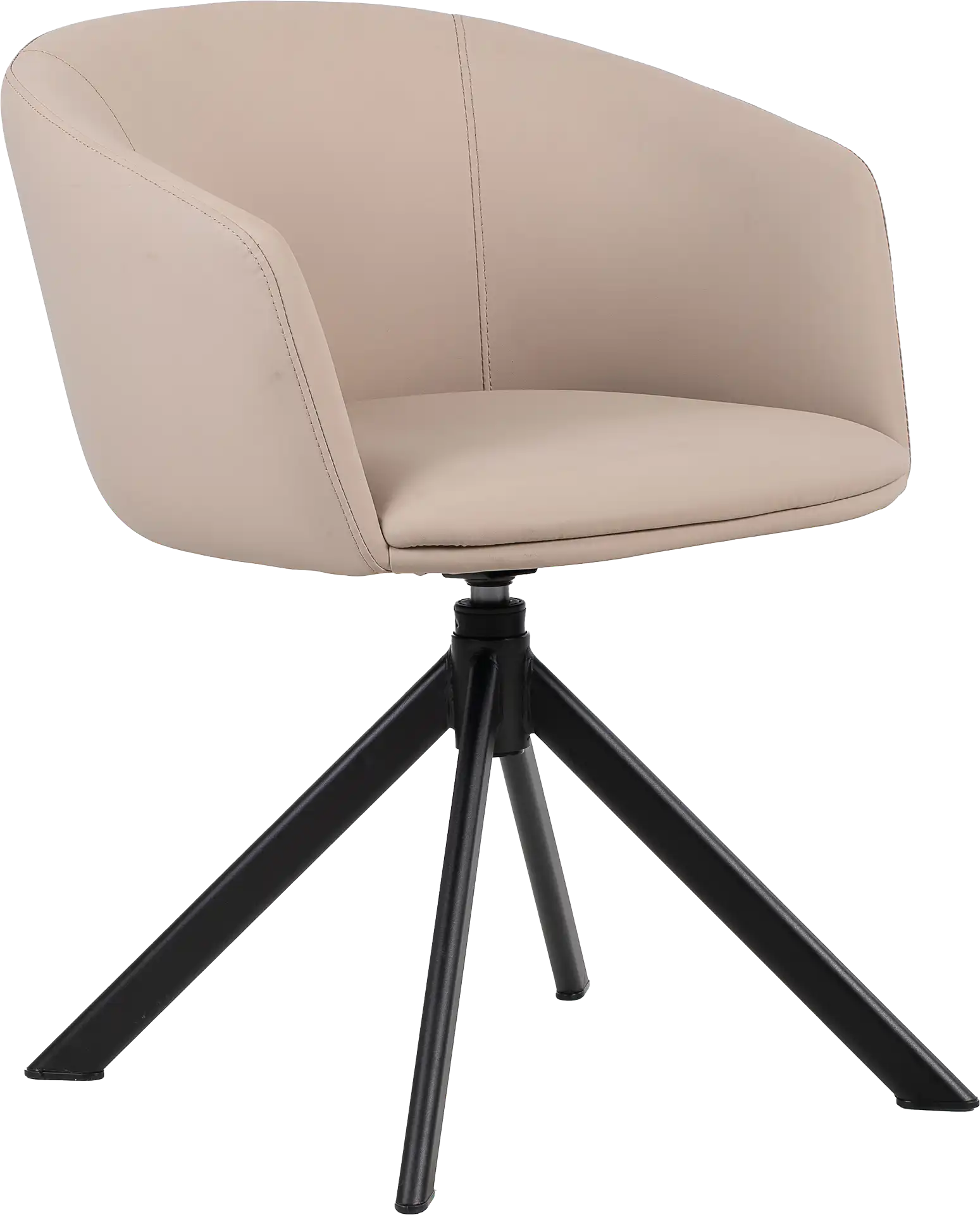 FAUTEUIL POLYURETHANE ARCO TAUPE PIEDS PYRAMIDAL