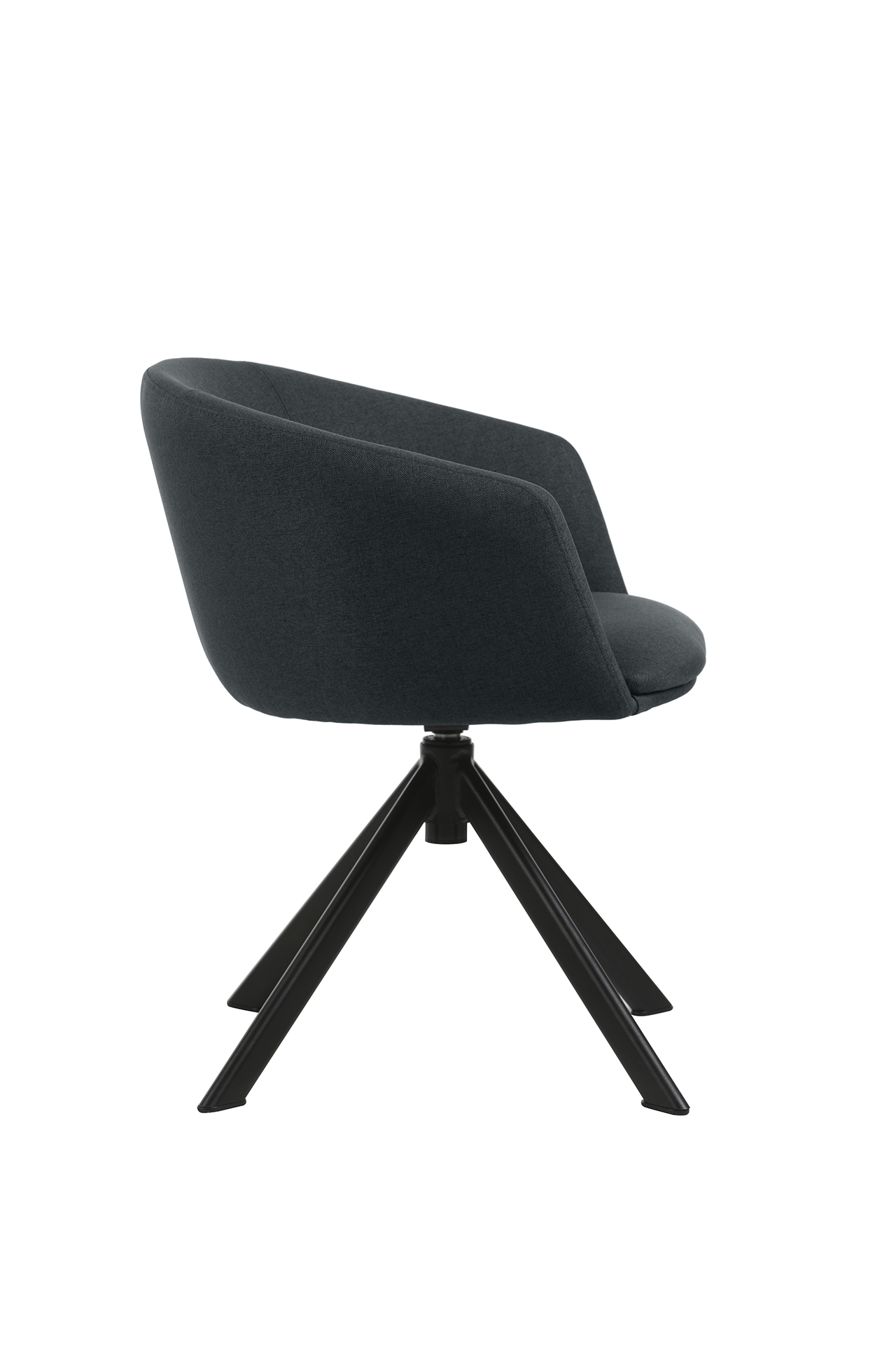 Photo du produit FAUTEUIL TISSU NON FEU ARCO BLEU NUIT PIED PYRAMIDAL