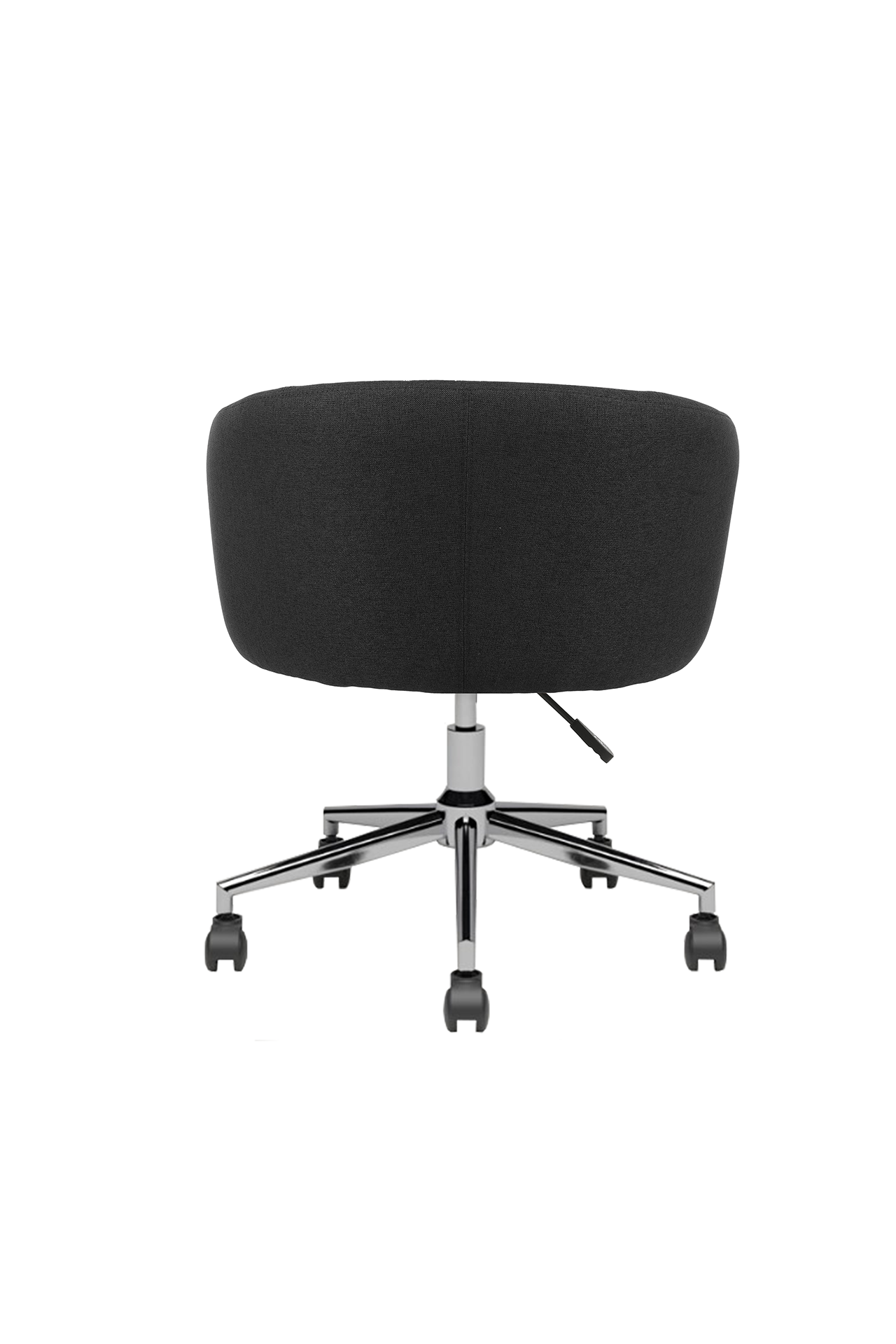 Photo du produit FAUTEUIL TISSU NON FEU ARCO GRIS POIVRE PIED ROULETTES CHROMÉ