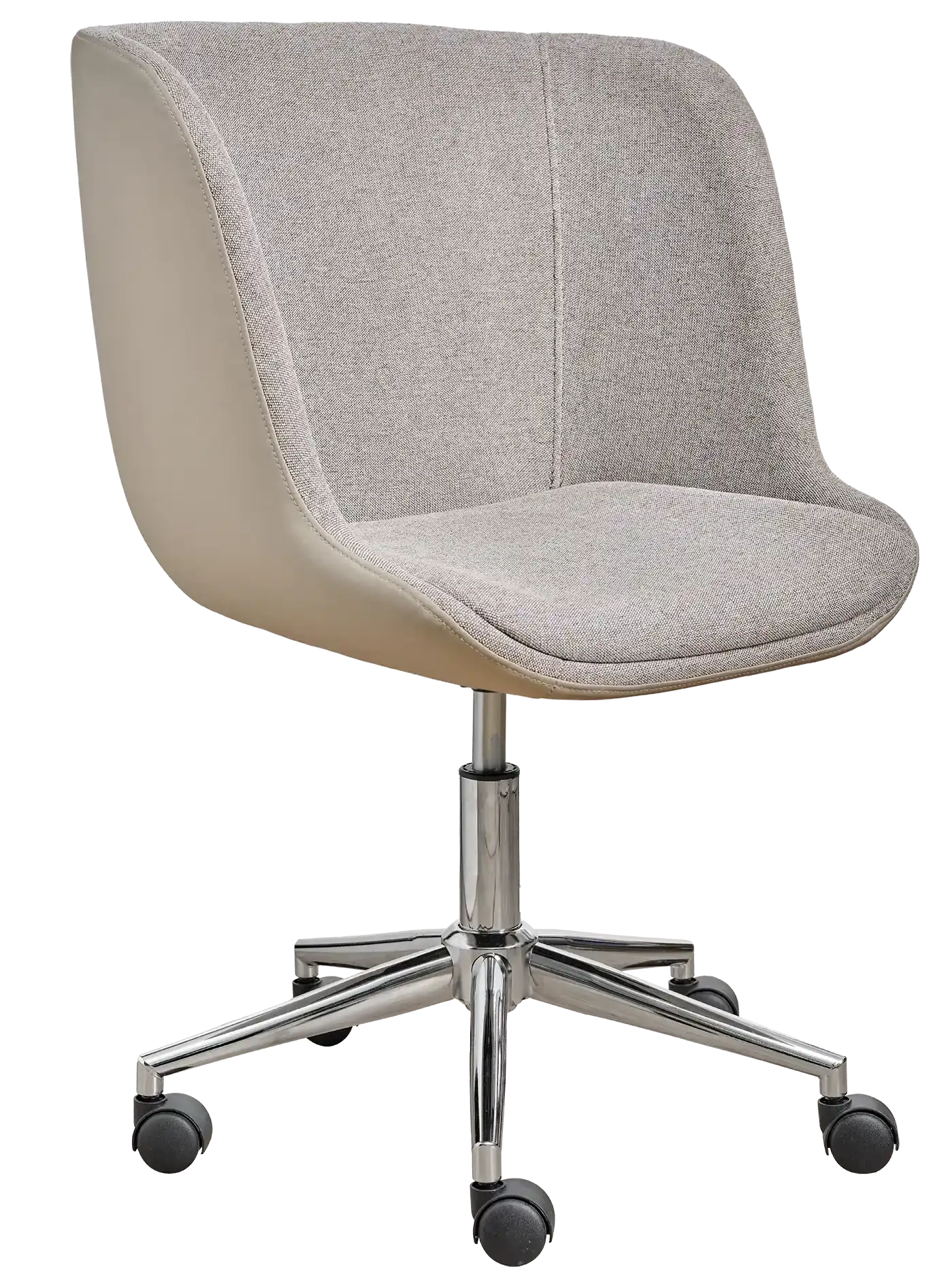 Photo du produit FAUTEUIL EGGY BEIGE PIETEMENT ROULETTES CHROMEES