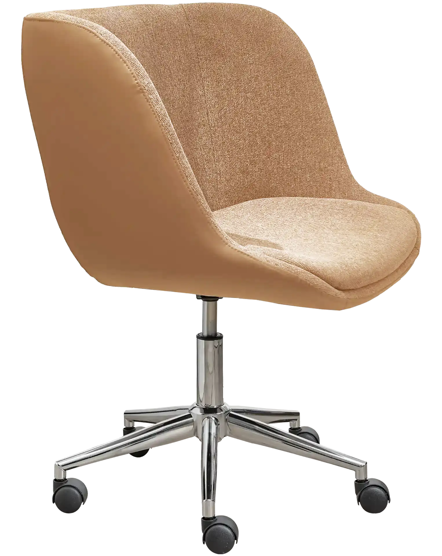 Photo du produit FAUTEUIL EGGY TAUPE PIETEMENT ROULETTES CHROMEES