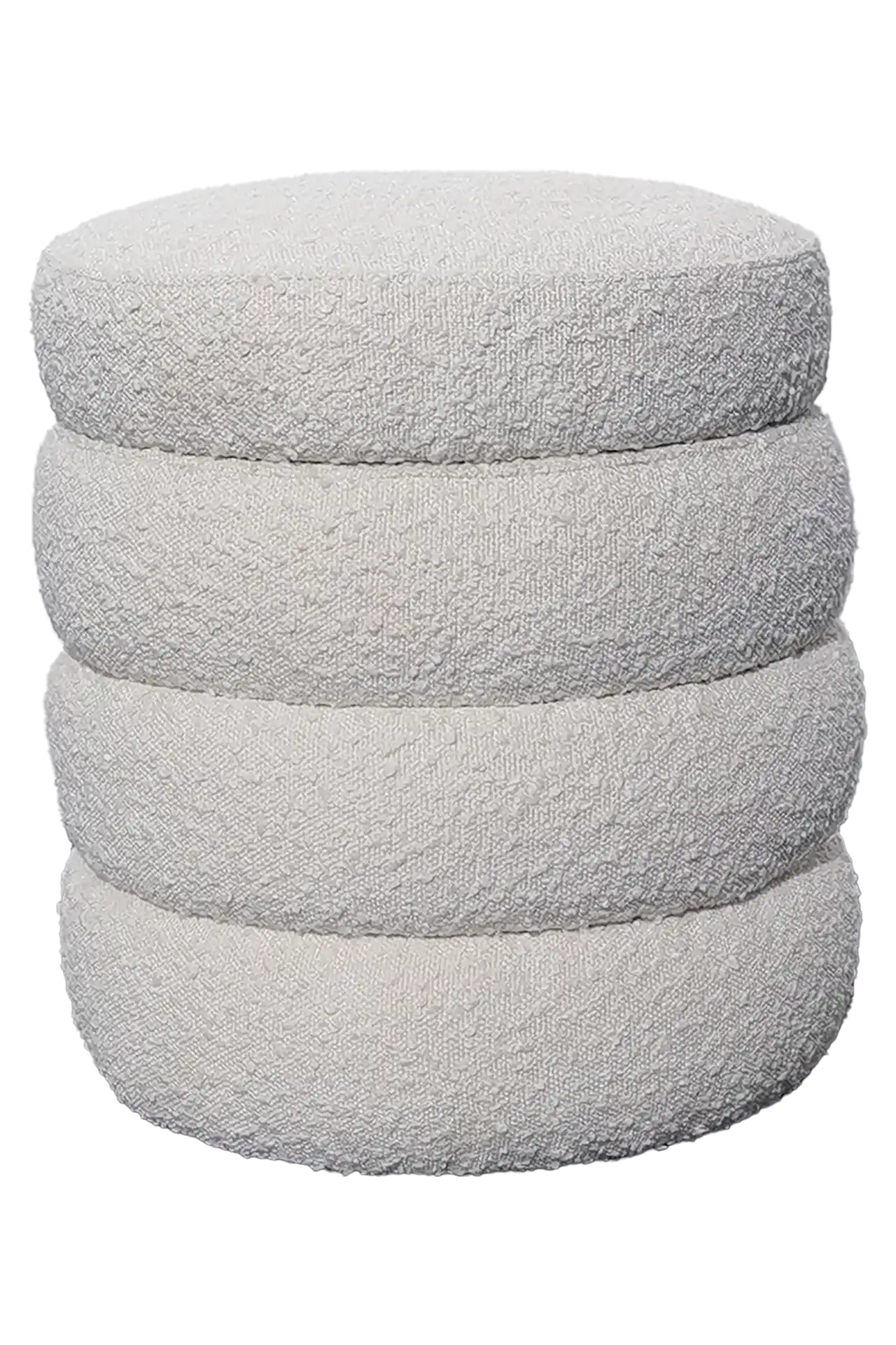 Photo du produit POUF KURLY ROND BOUCLETTES BLANC