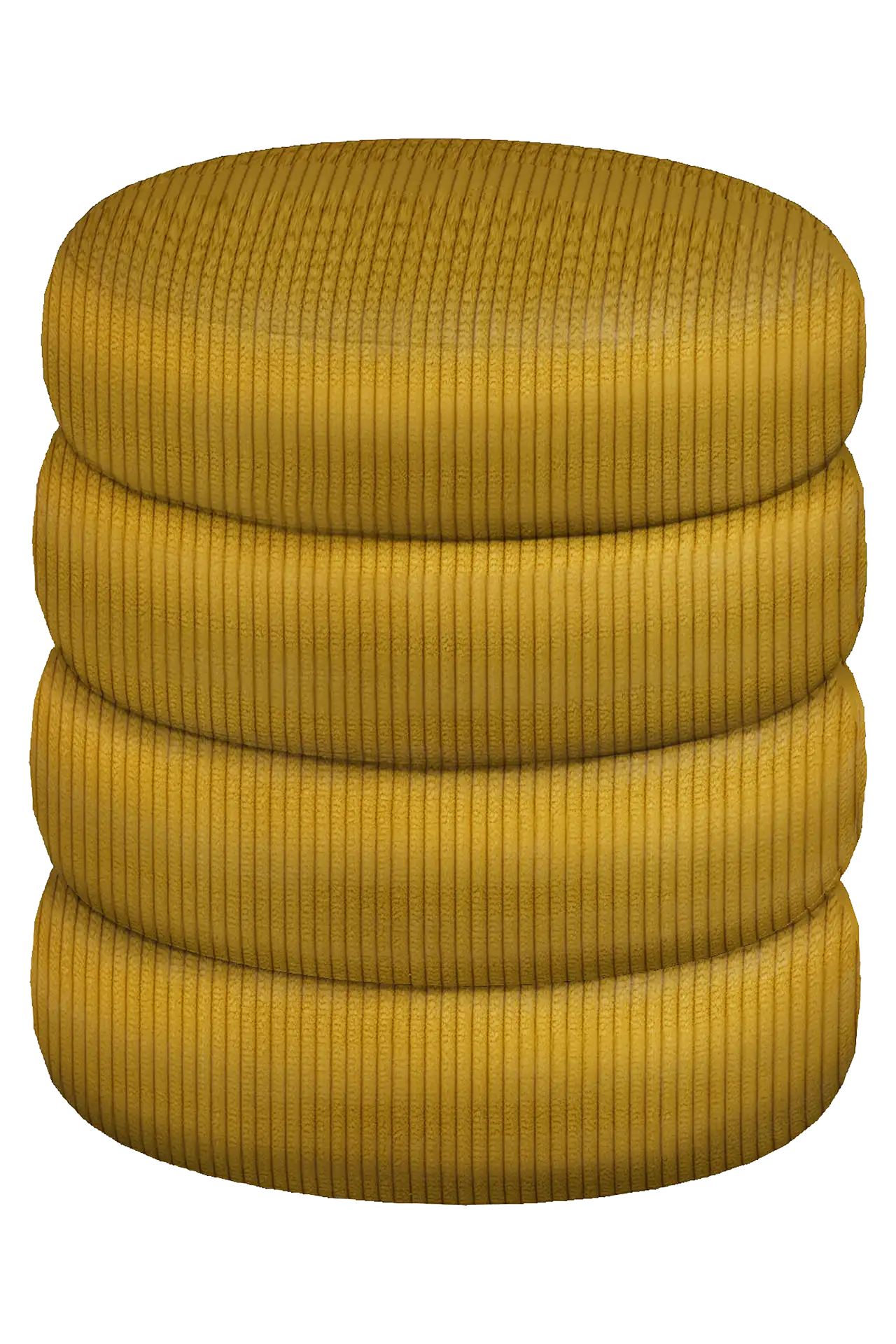 Photo du produit POUF KURLY ROND VELOURS JAUNE