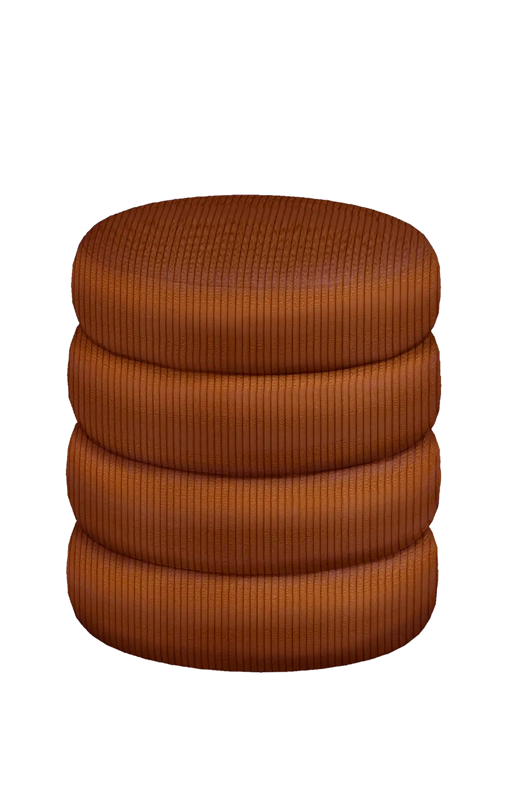 Photo du produit POUF KURLY ROND VELOURS TERRACOTTA