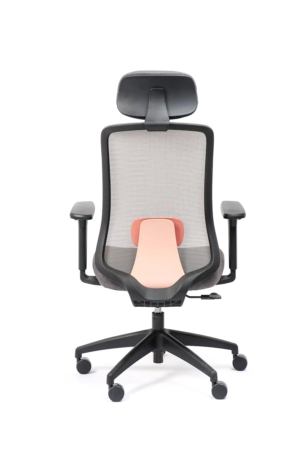 Photo du produit FAUTEUIL ERGONOMIQUE AVEC APPUI TETE LANDO GRIS-ROUGE