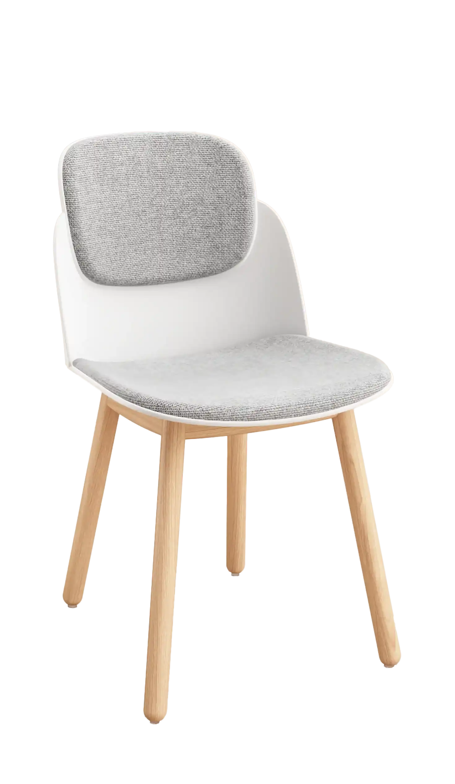 Photo du produit CHAISE LOOPS BLANCHE AVEC ACCOUDOIRS ET PLACET PIETEMENT BOIS