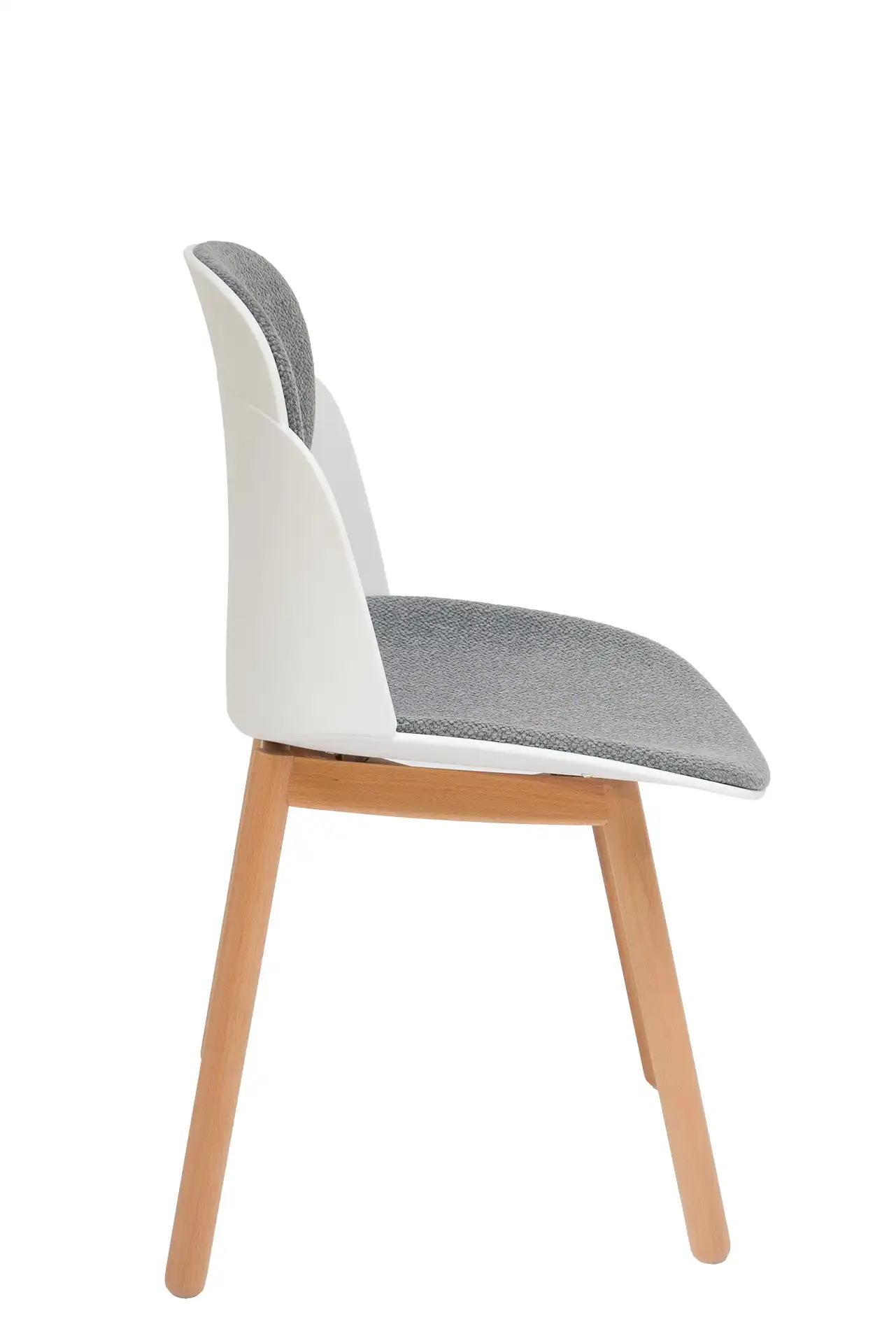 Miniature du produit CHAISE LOOPS BLANCHE AVEC PLACET PIETEMENT BOIS