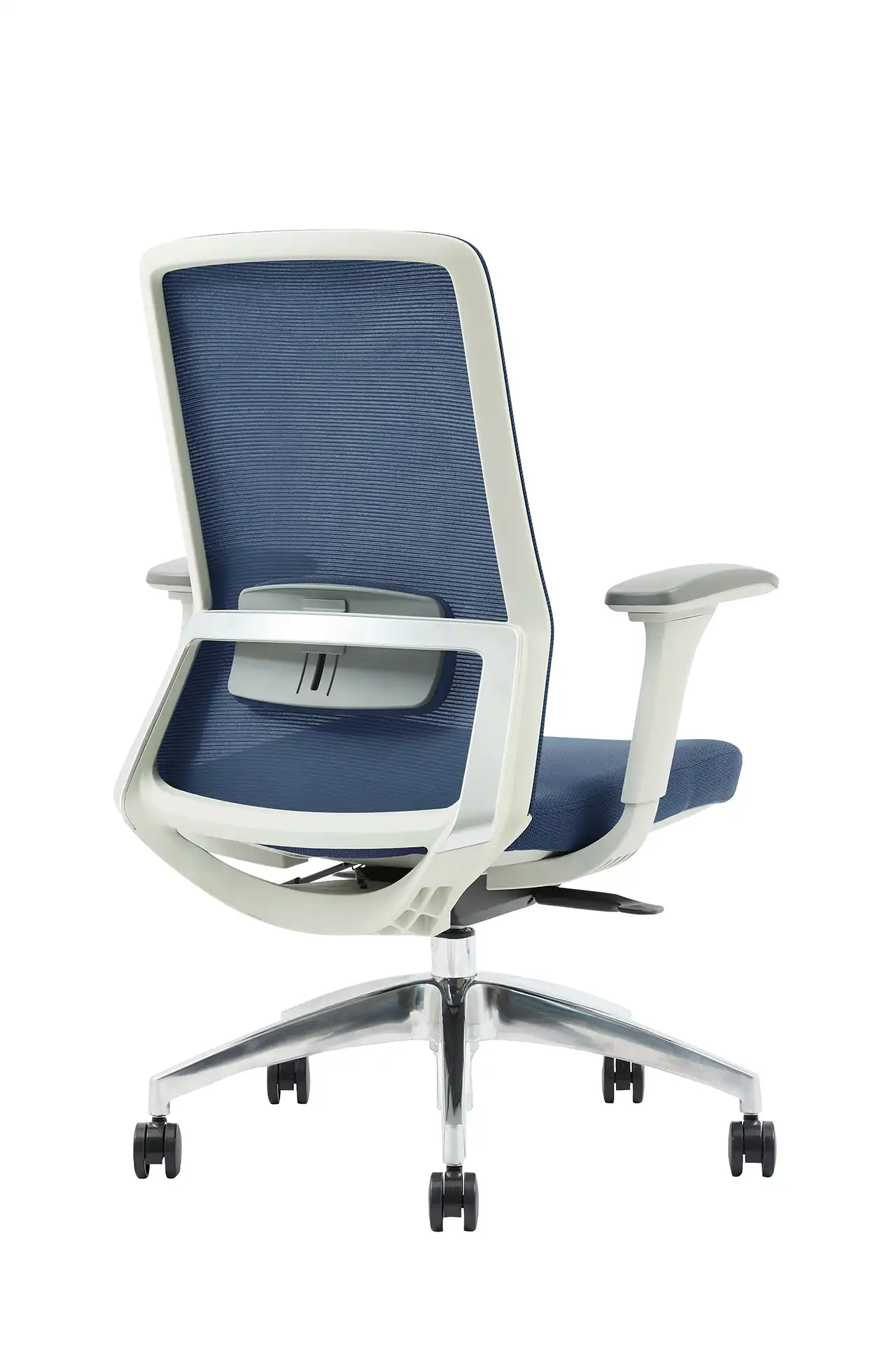 Photo du produit FAUTEUIL POLAR SYNCH CORPS GR/CLAIR, ASS ET DOSS BLEU, PIEDS ALU