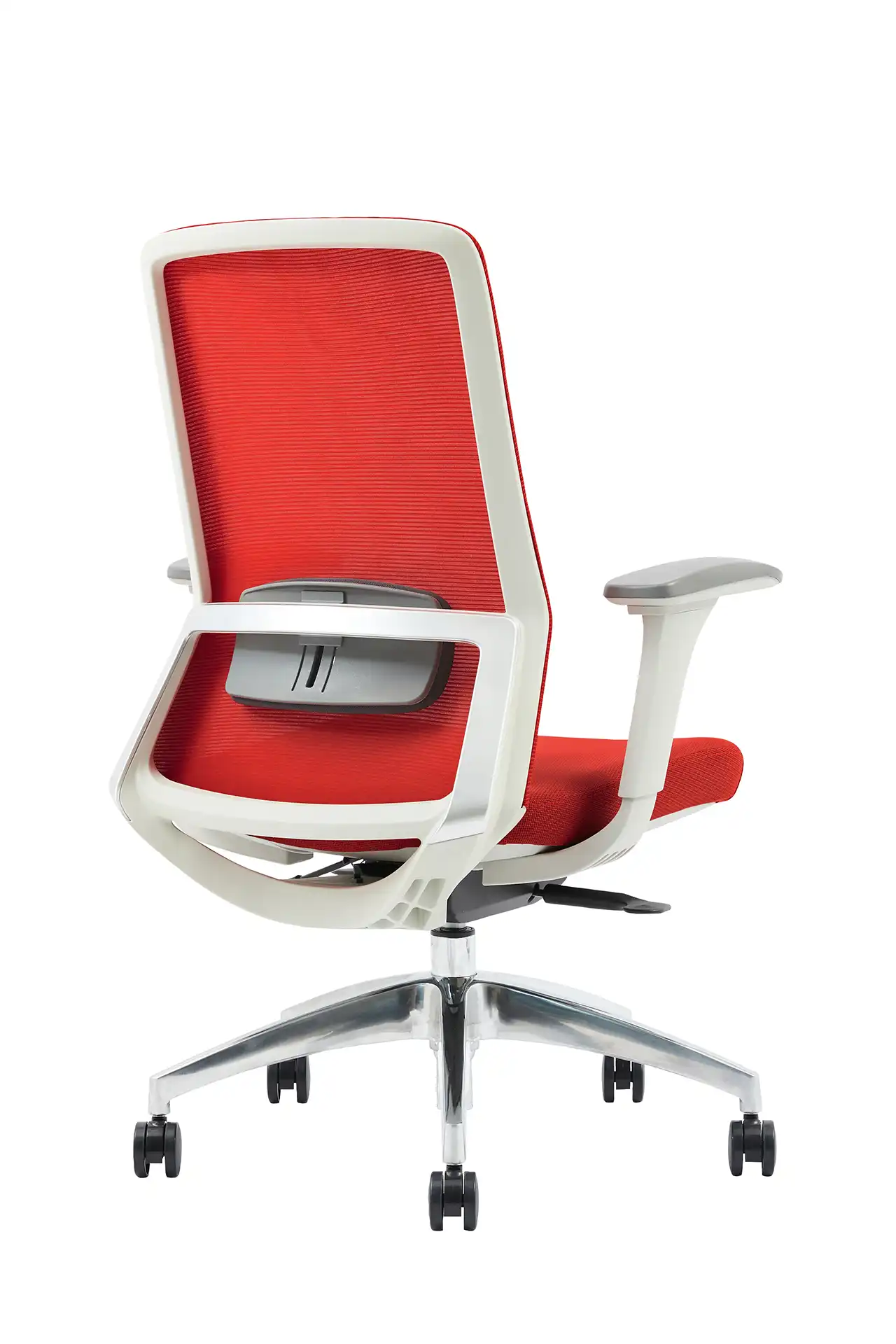 Photo du produit FAUTEUIL POLAR SYNCH CORPS GR/CLAIR, ASS ET DOSS ROUGE, PIEDS ALU