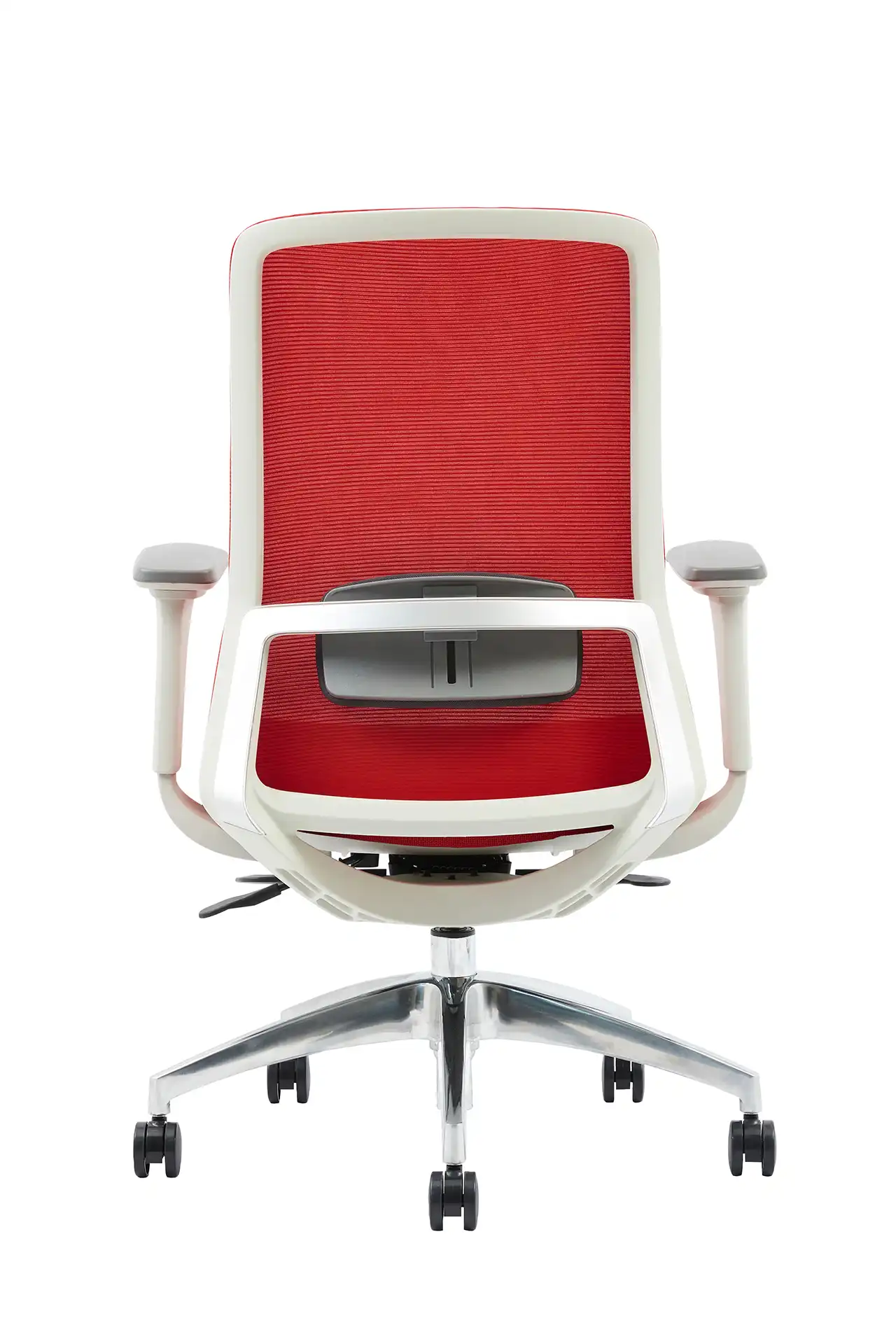 Photo du produit FAUTEUIL POLAR SYNCH CORPS GR/CLAIR, ASS ET DOSS ROUGE, PIEDS ALU