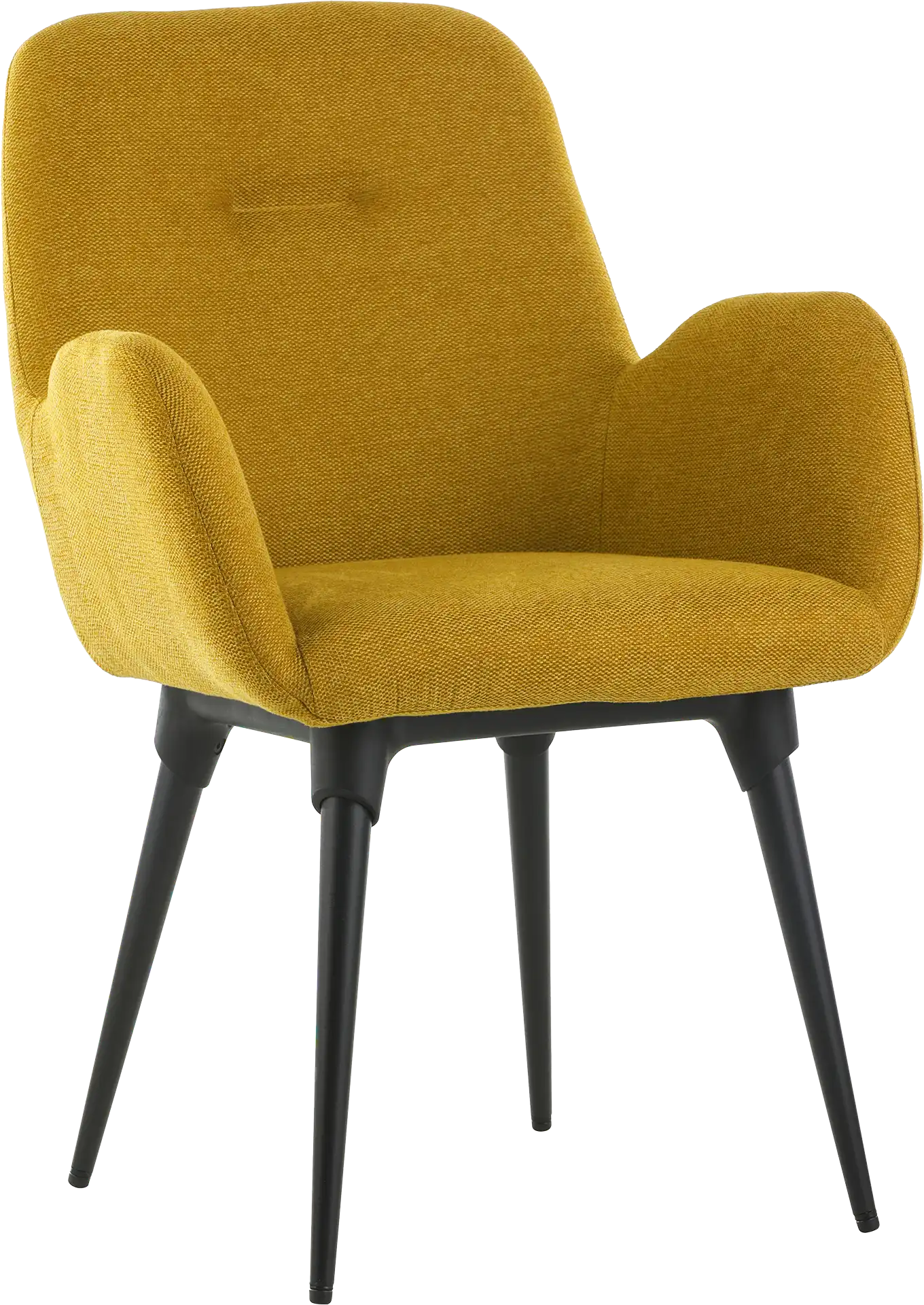 Photo du produit FAUTEUIL TISSU SHINEO JAUNE PIEDS METAL