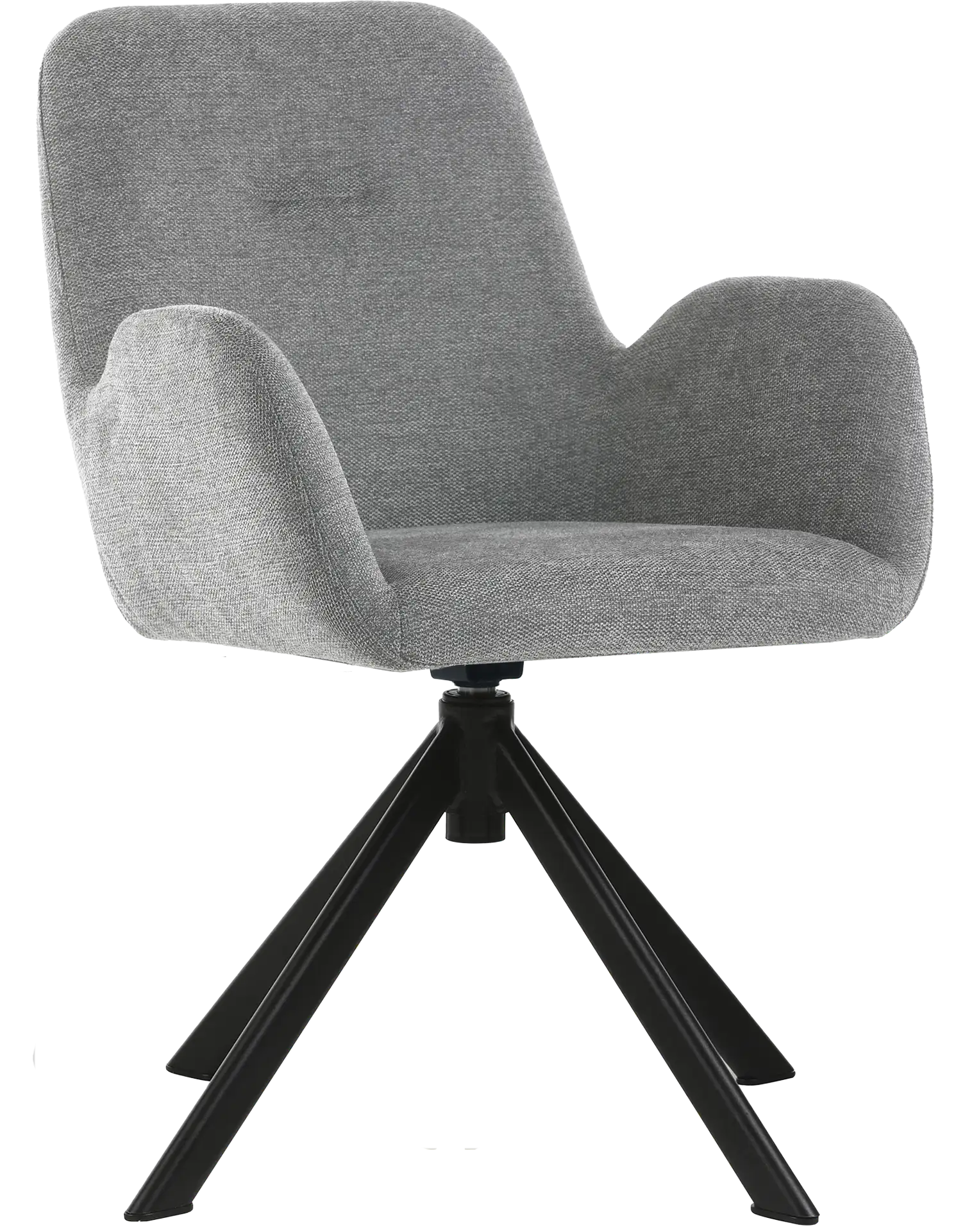 Photo du produit FAUTEUIL TISSU SHINEO GRIS PIEDS PYRAMIDAL