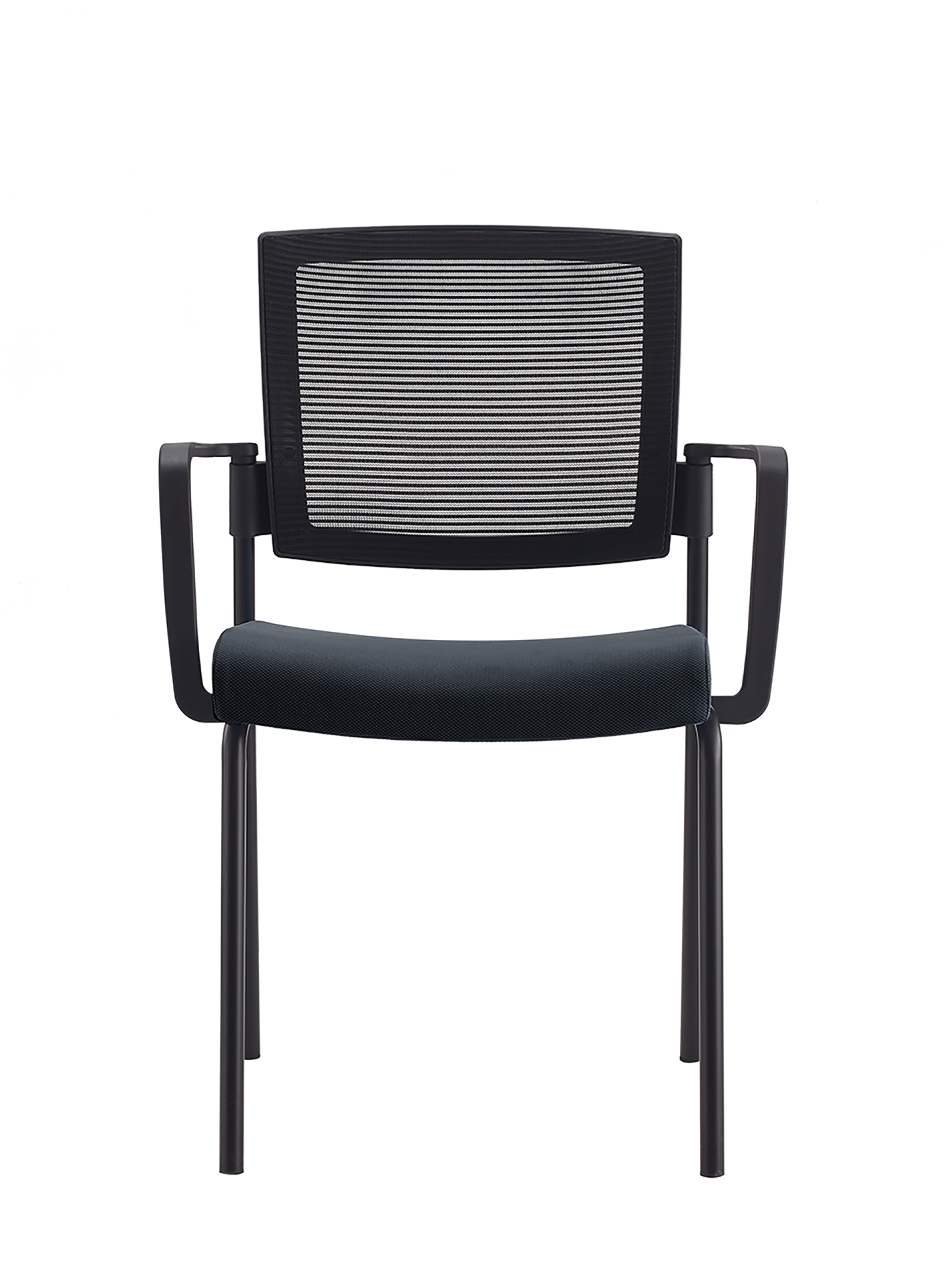 Miniature du produit CHAISE SYNERGY NOIRE ASSISE TISSU DOSSIER MESH SANS ACCOUDOIRS