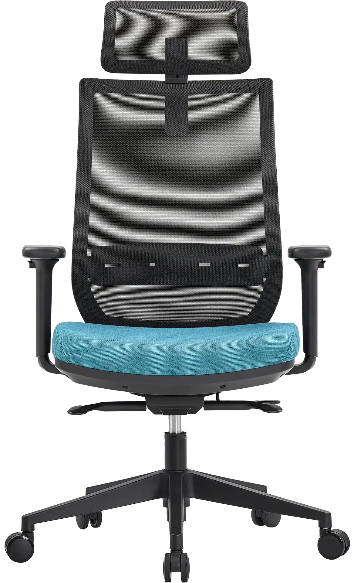 Photo du produit FAUTEUIL TECSY 2D NOIR ASSISE BLEUE