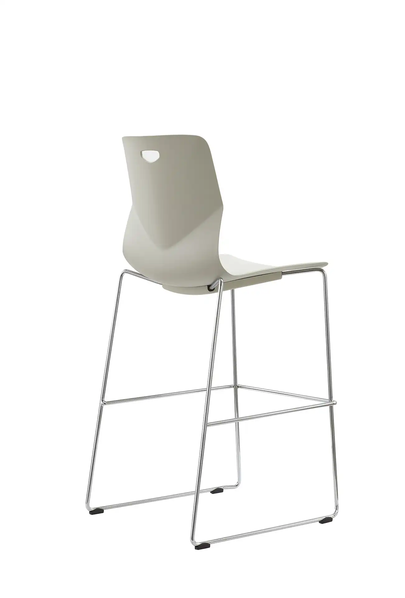 Photo du produit TABOURET TECSUP BLANC PIED FENETRE CHROME