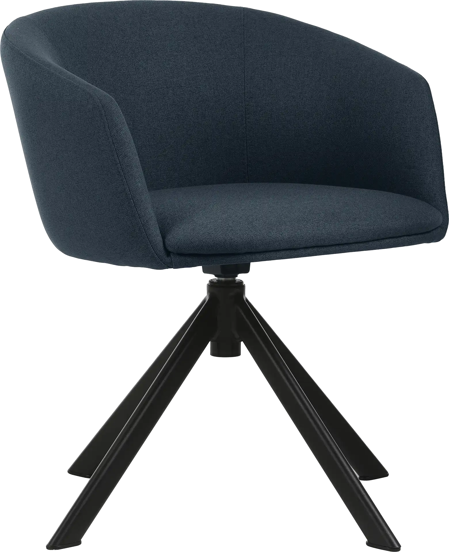 Photo du produit FAUTEUIL TISSU NON FEU ARCO BLEU NUIT PIED PYRAMIDAL