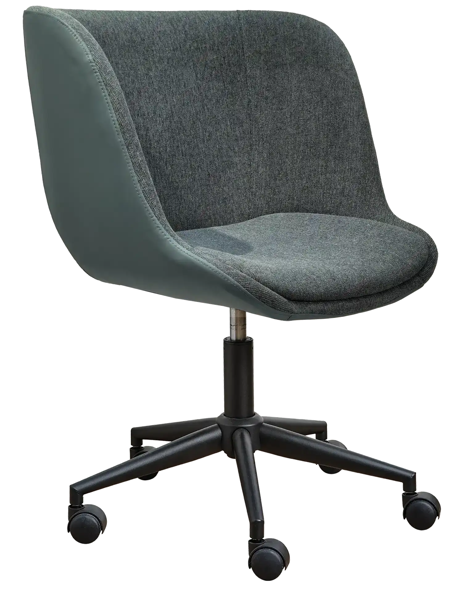 Photo du produit FAUTEUIL EGGY BLEU PIETEMENT ROULETTES NOIRES