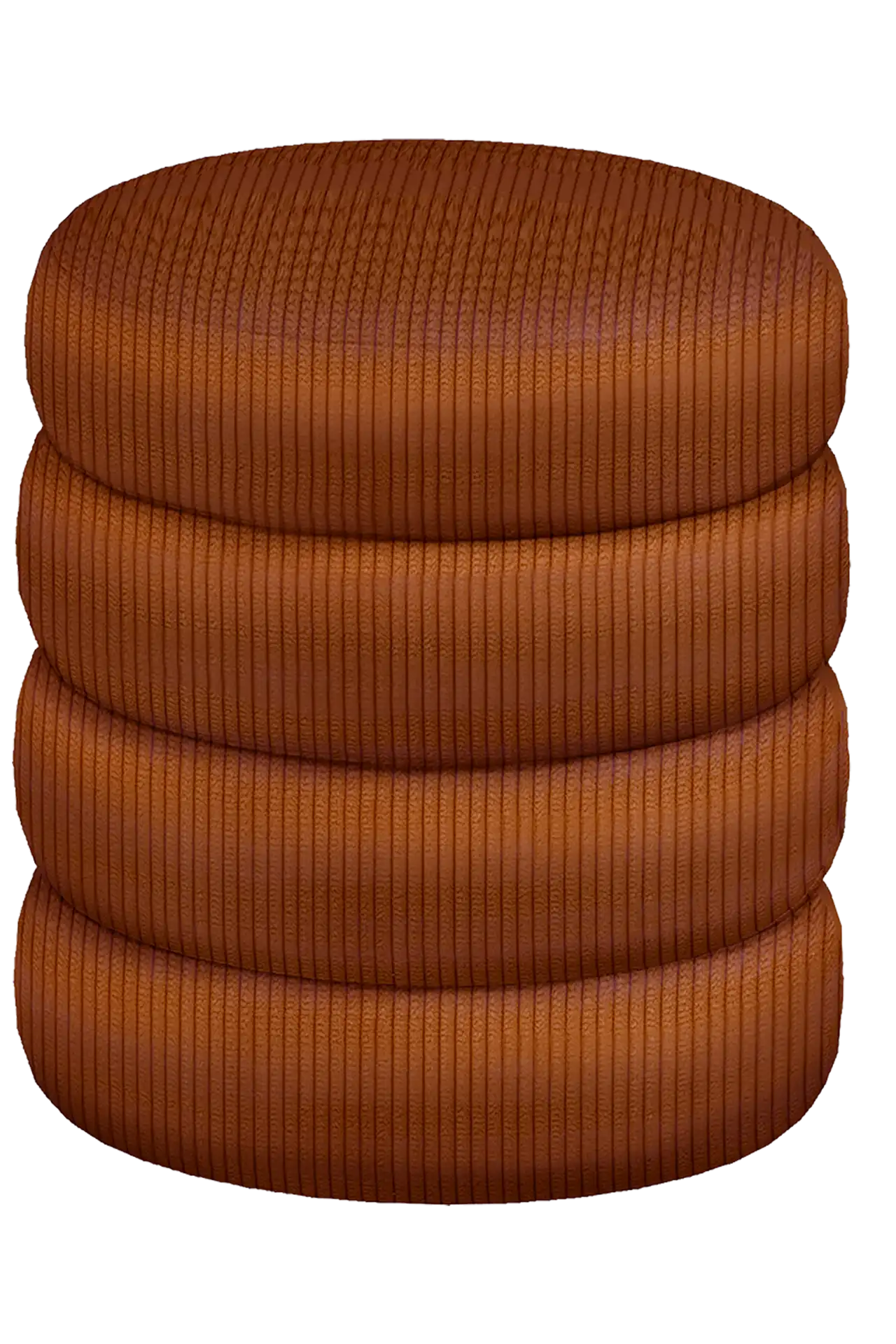 Photo du produit POUF KURLY ROND VELOURS TERRACOTTA