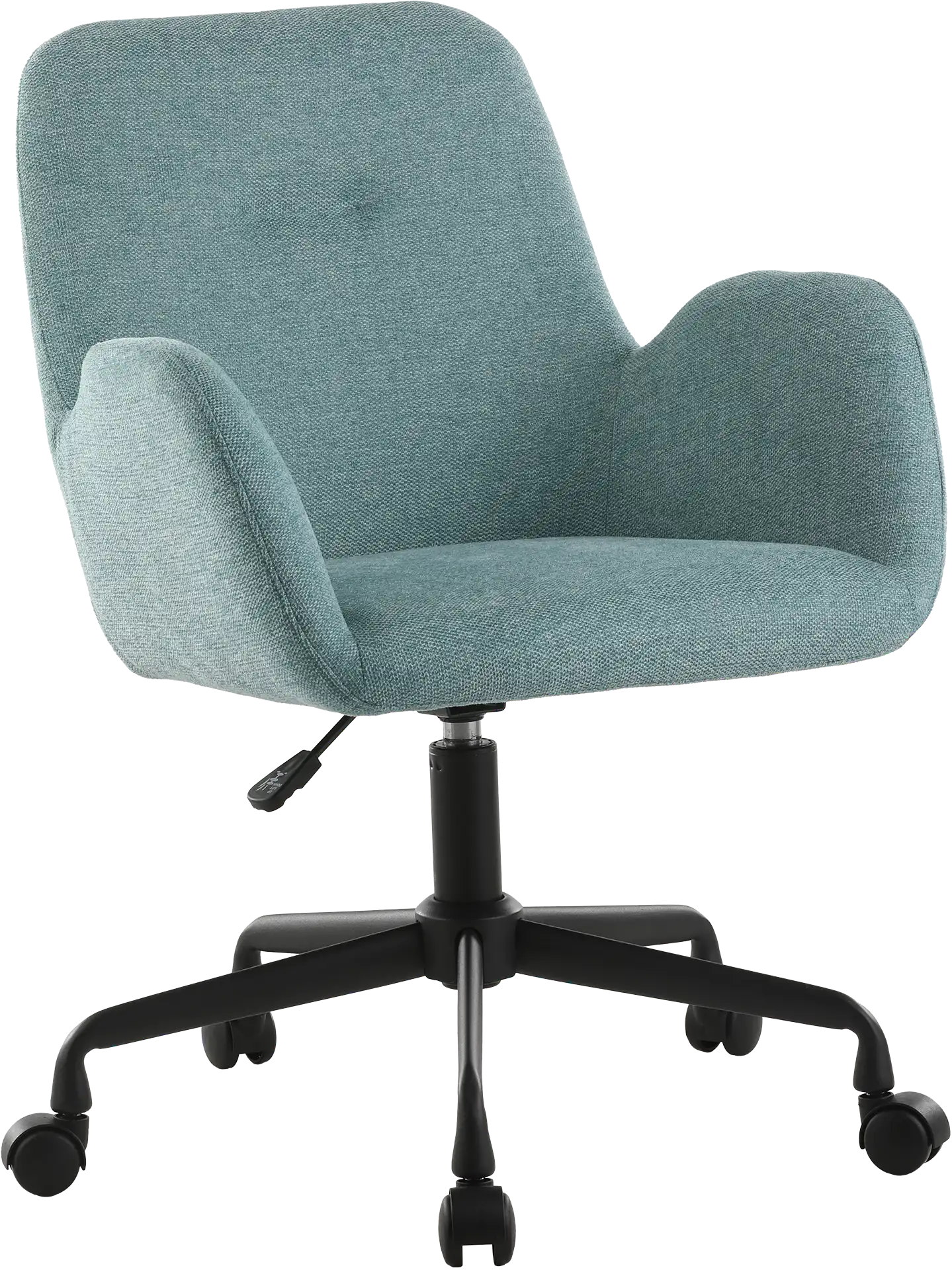 Photo du produit FAUTEUIL TISSU SHINEO TURQUOISE ROULETTES