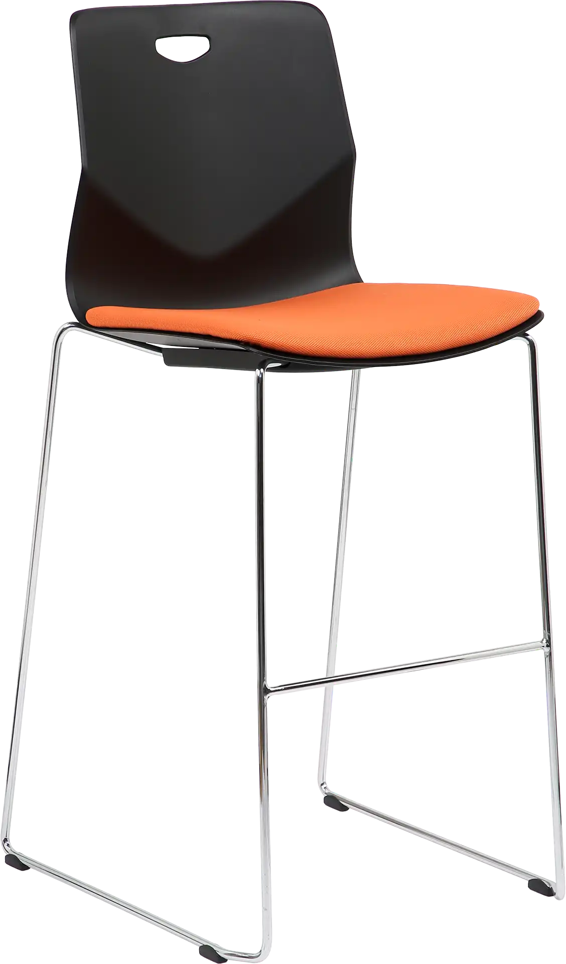 Photo du produit TABOURET TECSUP NOIR PIED FENETRE CHROME